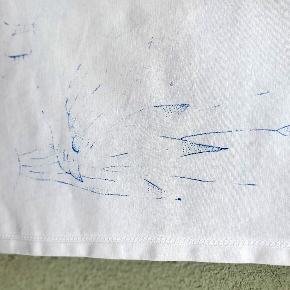 Punch Needle Embroidered Pillowcase Duck Mr and Mrs 26 x 15 Inch Boho Decor - Picture 6 of 12